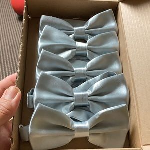 Brand new silver bow ties!